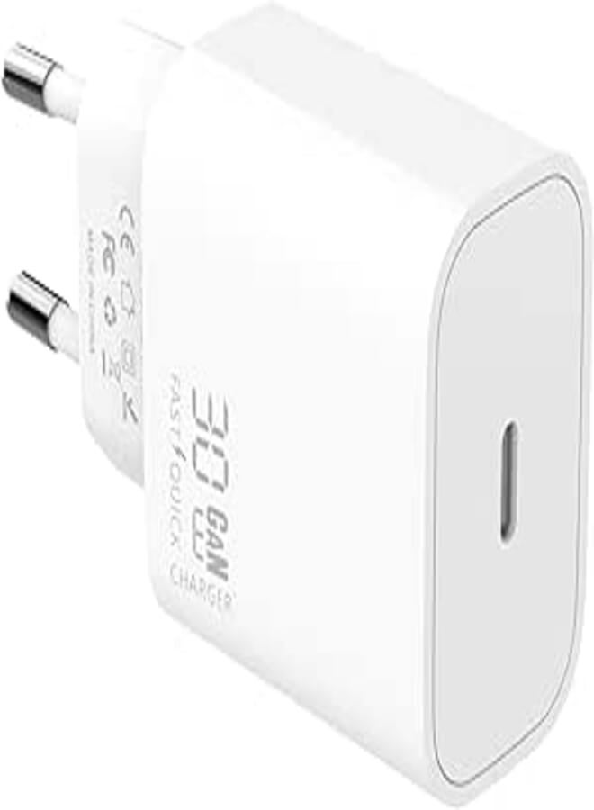 G-Power GP-C40 Charger (30W) Compatible with iPhones, MacBook Air, Samsung Galaxy S series, Google Pixel Phones and Tablets - White